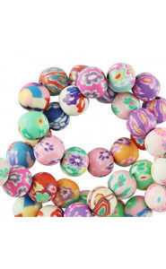 Polymer beads 8mm - Multicolour